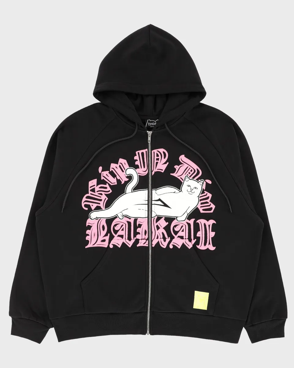 lakai-x-ripndip-zipper-hoodie-black-skate-zip-hoodie image 1