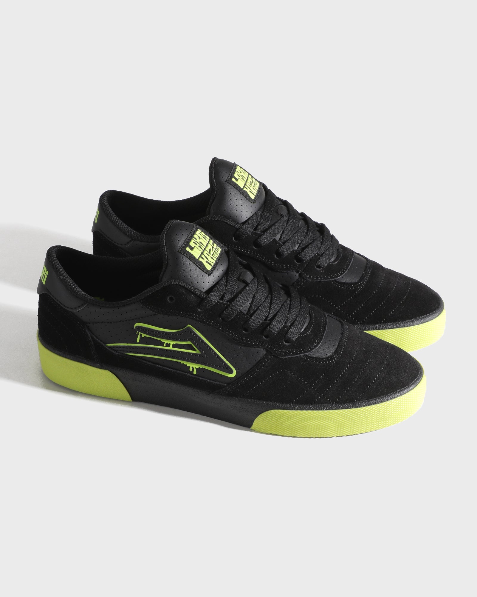 lakai-cambridge-lakai-x-haze-wheels-acid-lime-black-crystal-skate-sneaker image 2