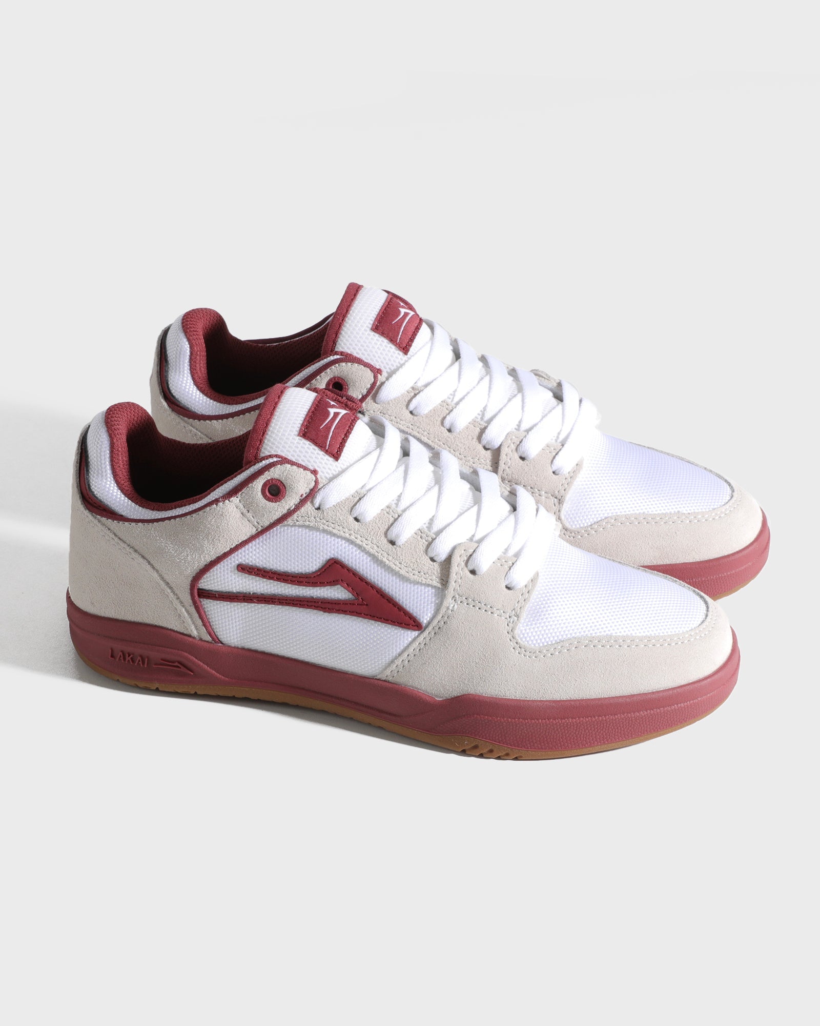 lakai-telford-low-elite-white-suede-cordura-rot-skate-schuh image 2