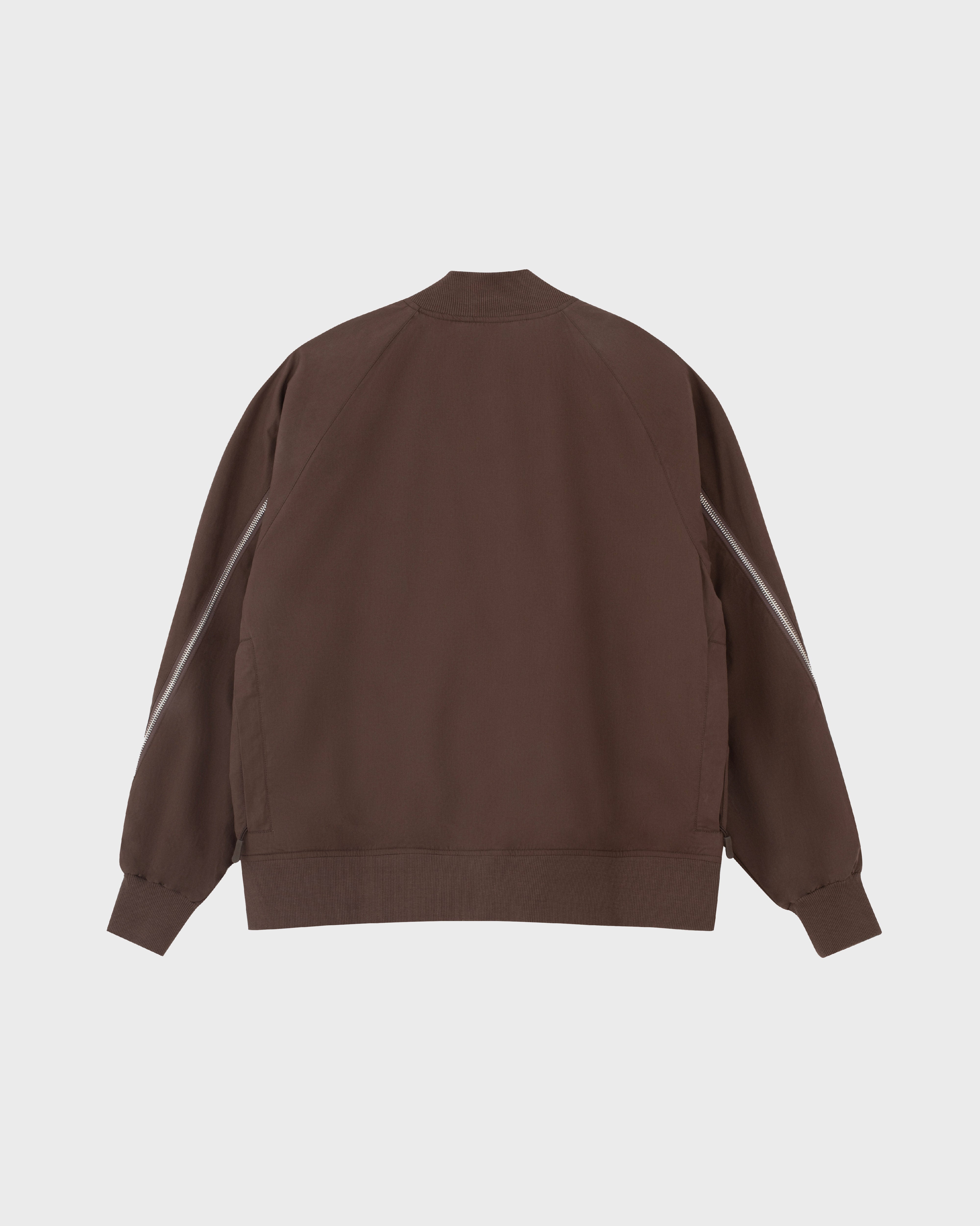 lakai-slashed-zip-bomber-jacket-brown-jacke image 2