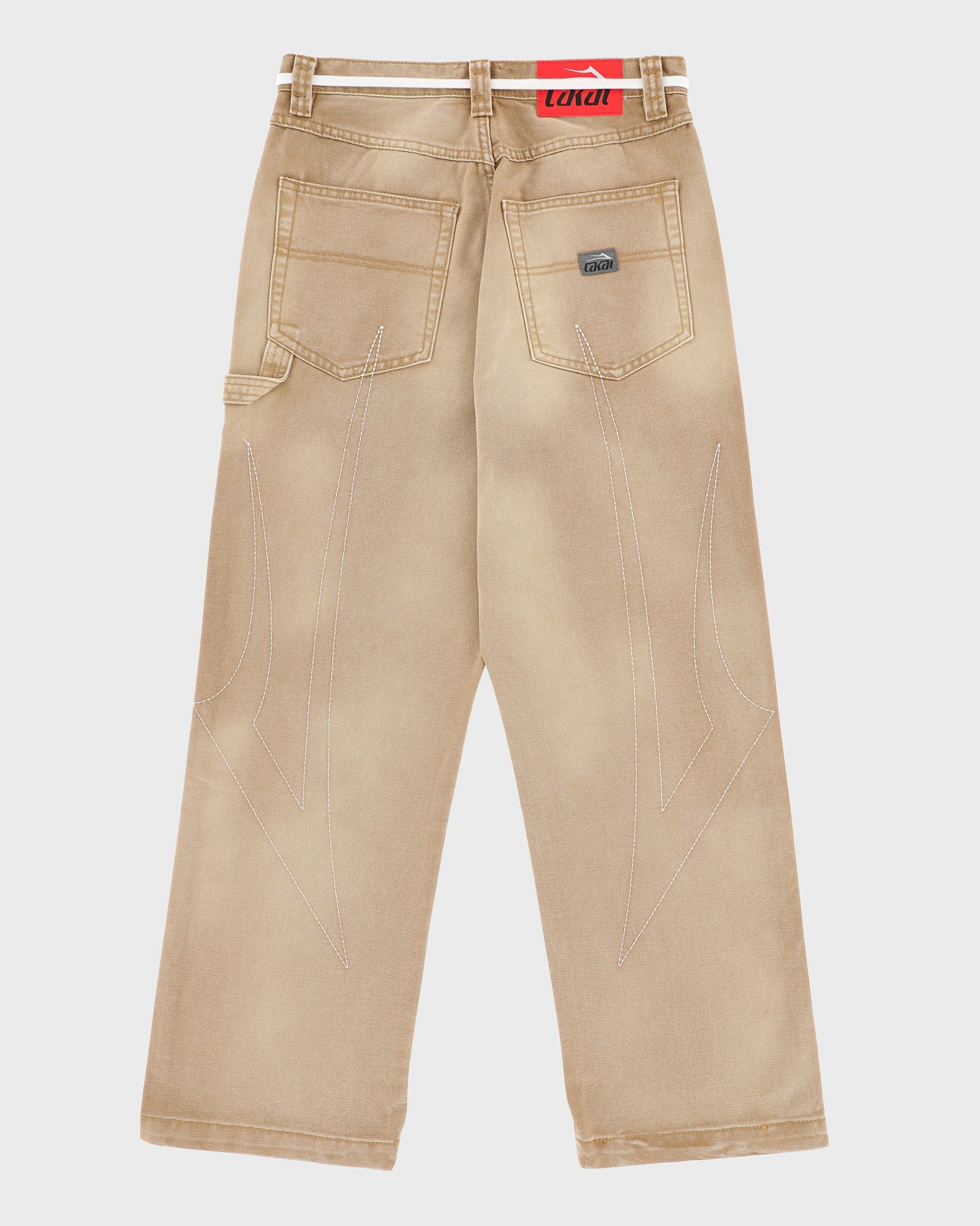 lakai-faded-wide-leg-carpenter-hose-khaki image 3