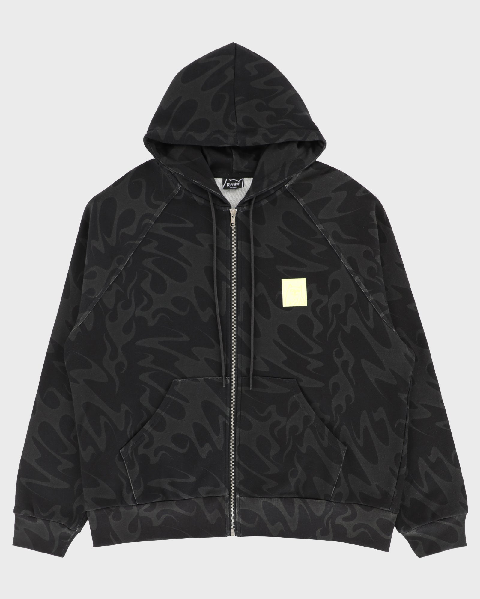 lakai-x-ripndip-flame-zipper-hoodie-dark-grey-kapuzenjacke image 1