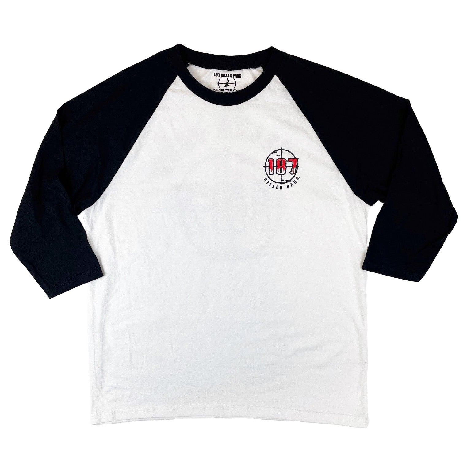 187-killer-pads-raglan-scope-tee-t-shirt-wei-schwarz image 2