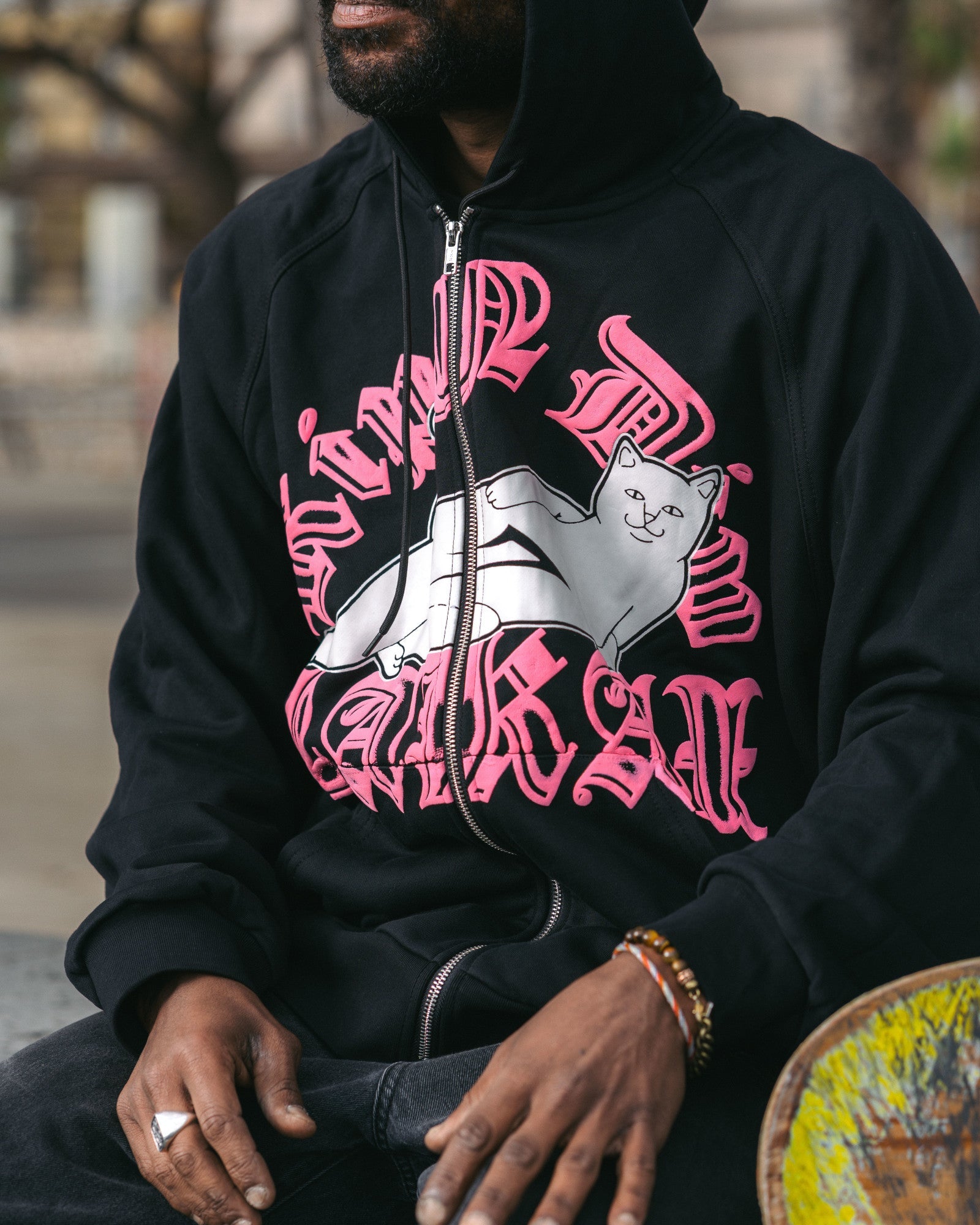 lakai-x-ripndip-zipper-hoodie-black-skate-zip-hoodie image 5