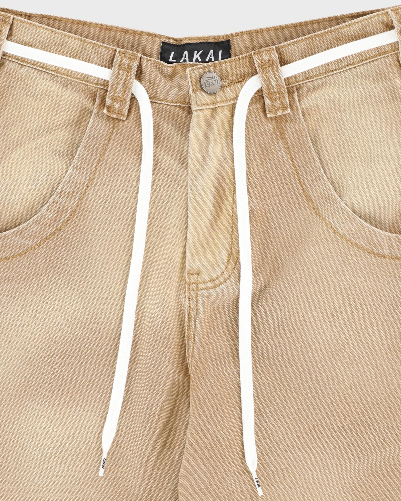 lakai-faded-wide-leg-carpenter-hose-khaki image 5