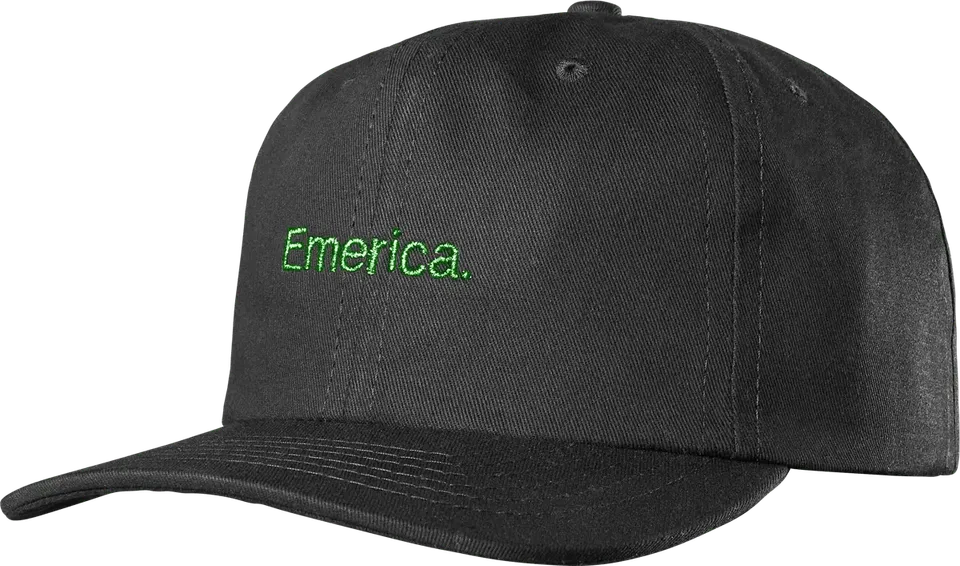 emerica-pure-gold-dad-hat-cap-schwarz-gr-n-snapback image 1