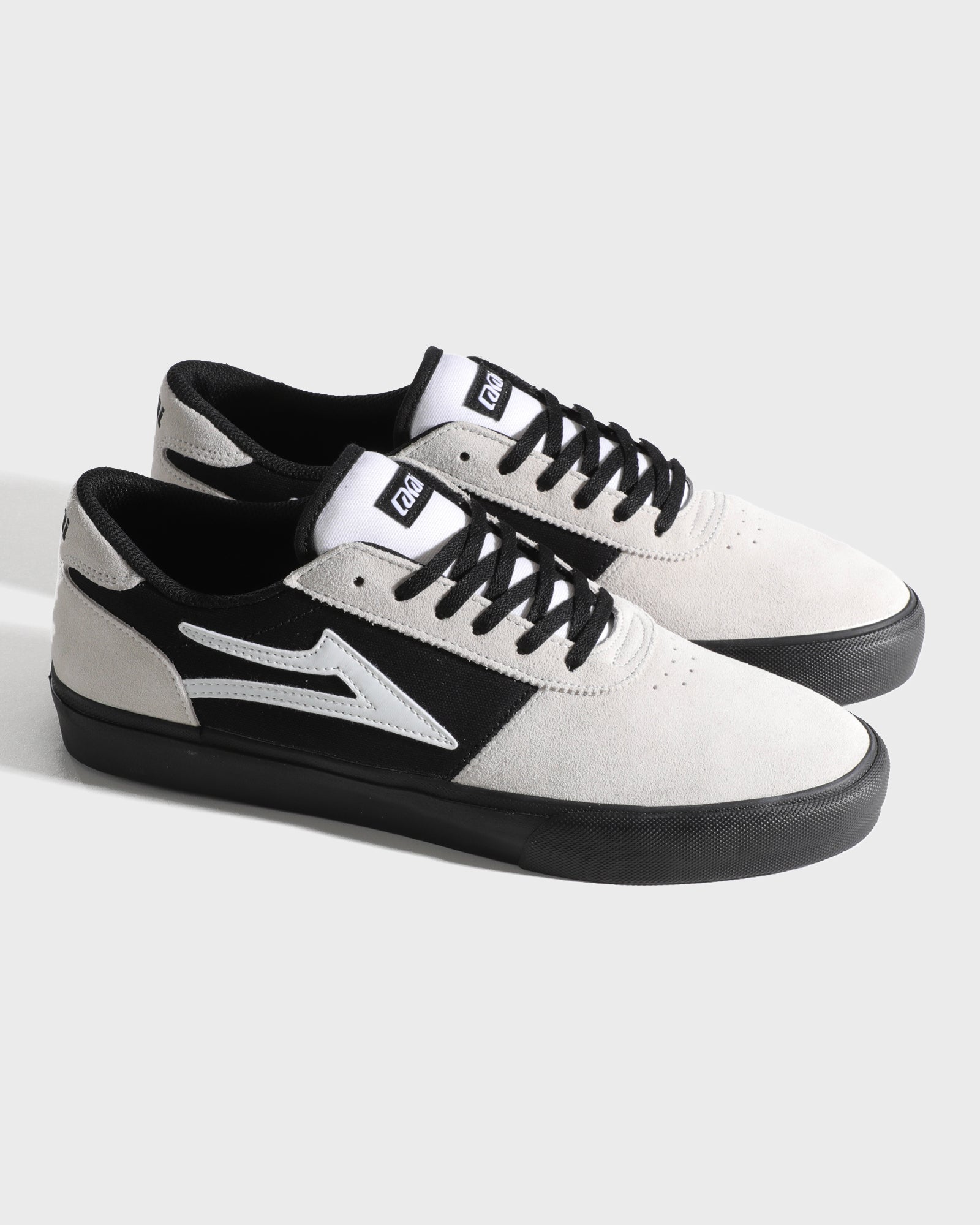 lakai-manchester-skate-schuh-white-suede-black-black image 2