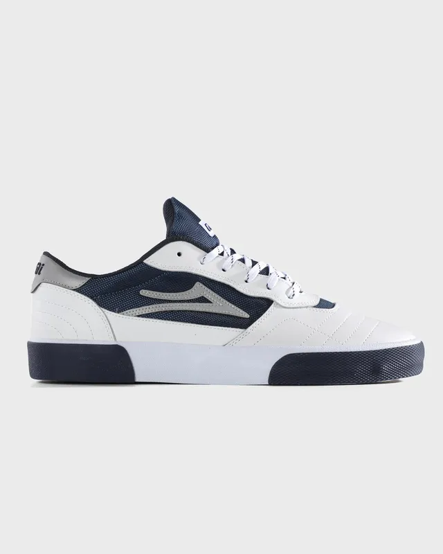 lakai-cambridge-white-leather-navy-reflective image 1