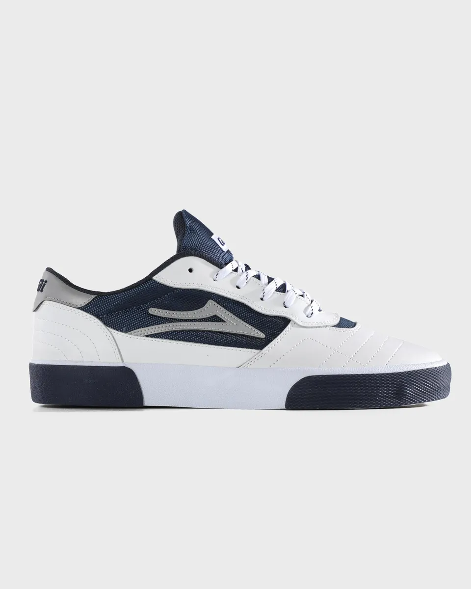 lakai-cambridge-white-leather-navy-reflective image 1