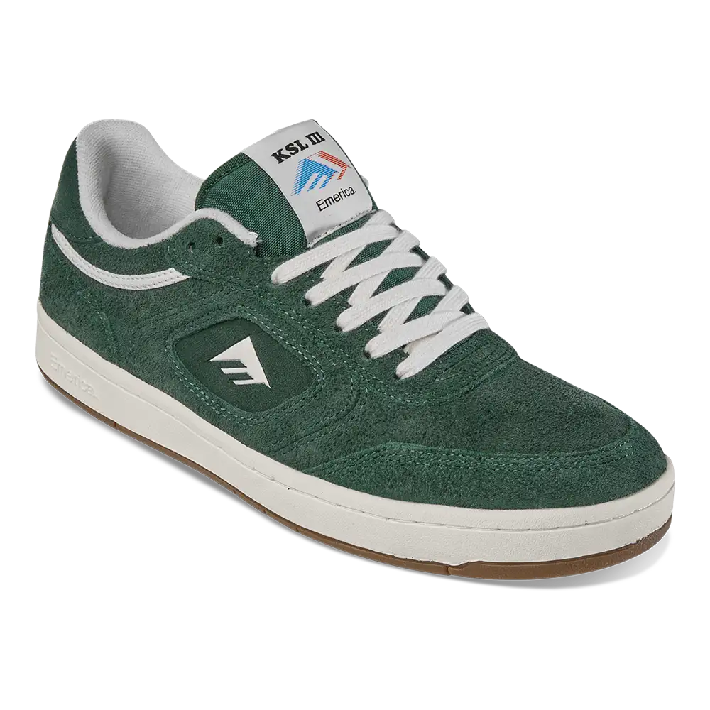 emerica-ksl-iii-pro-skate-schuh-hunter-green-hairy-suede image 5