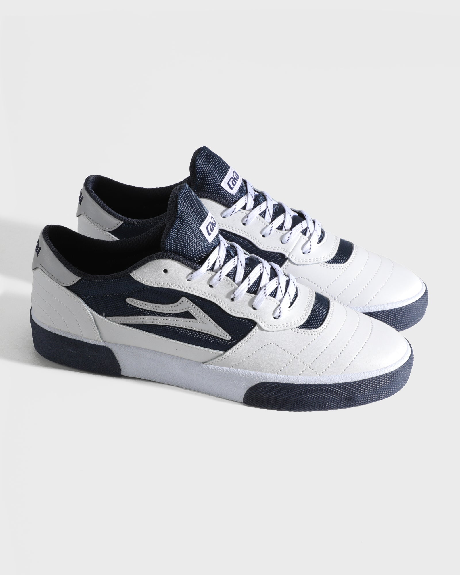 lakai-cambridge-white-leather-navy-reflective image 2